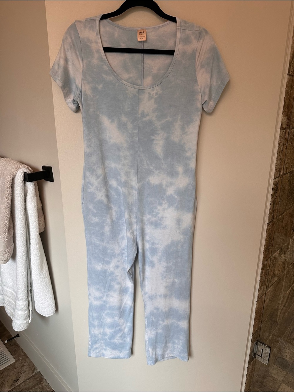 Smash + Tess Light Blue Tie-Dye Romper